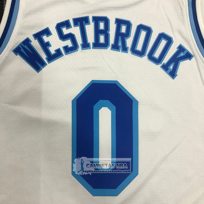 Camiseta Los Angeles Lakers Russell Westbrook NO 0 Classic 2019-20 Blanco